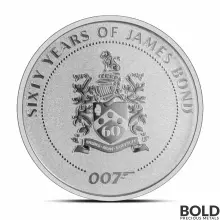 2022 1 oz Tuvalu James Bond Family Crest Silver Coin (BU)
