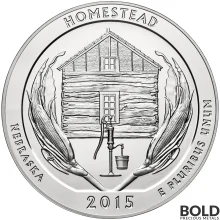 2015 Silver 5 oz America The Beautiful Homestead NP Nebraska