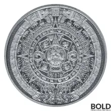 Silver 1/10 oz Aztec Calendar Round