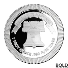 1 oz Liberty Bell Stacker Silver Round