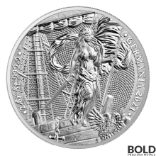 2021 Lady Germania 10 Mark 2 oz Silver BU Round