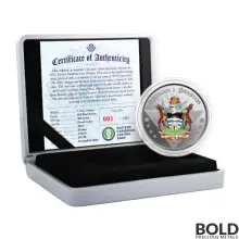 2022 Silver 1 oz Antigua & Barbuda Coat of Arms Coin Proof (Colored)