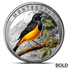 2023 1 oz Montserrat Oriole Silver Coin (Colored)