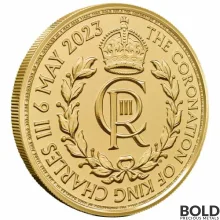 2023 1/4 oz Royal Mint King Coronation Crown Gold Coin (BU)