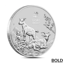2027 2 oz Australian Silver Lunar Goat Coin (BU)