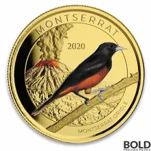 2020 Gold Montserrat Oriole 1 oz Colored Proof