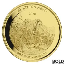 2020 EC8 St Kitts & Nevis Brimstone Hill 1 oz Gold BU