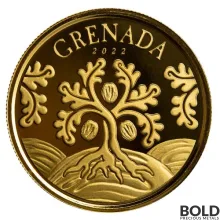 2022 1 oz EC8 Grenada Nutmeg Tree Gold Coin (BU)