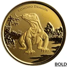 2022 1 oz Tokelau Komodo Dragon Gold Coin (Prooflike)