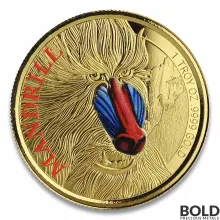 2020 Cameroon Mandrill Monkey 1 oz Gold Proof (Colored)