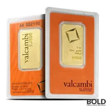1 oz Valcambi Gold Bar (Matte)