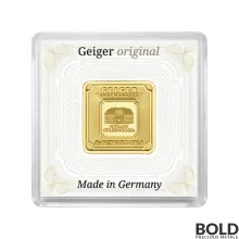 Gold 5 Gram Geiger Edelmetalle Square Bar