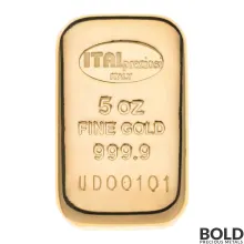 Gold 5 oz Italpreziosi Cast Bar