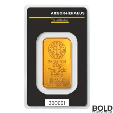 Gold Argor-Heraeus KineBar - 20 Gram