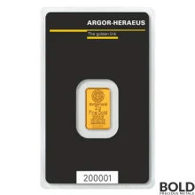 2 Gram Argor-Heraeus Gold Bar