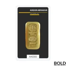 100 Gram Argor-Heraeus Gold Bar (Cast)