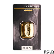 Gold 50 Gram Argor-Heraeus Cast Bar