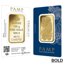 100 Gram PAMP Suisse Gold Bar