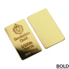 1/100 oz Scottsdale Mint Gold Bar