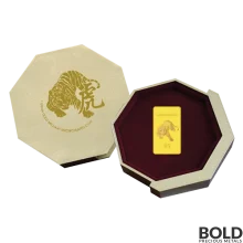 2022 Singapore Year of Tiger .9999 Gold 1 gm BU Coin