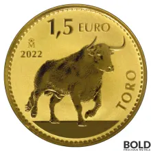 2022 Gold 1 oz Spanish Toro Reverse Proof Coin