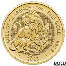 2023 1 oz British Gold Tudor Beasts Bull of Clarence Coin (BU)