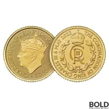 2023 Gold 1/10 oz Royal Mint King Coronation Crown BU