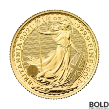 2021 Gold Great Britain Britannia - 1/4 oz