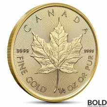 2024 1/4 oz Canadian Maple Leaf Gold Coin (BU)