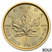 2022 Gold Canadian Maple Leaf - 1/4 oz