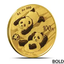 2022 8 Gram Chinese Gold Panda Coin (BU)