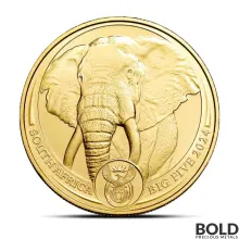2024 1 oz South Africa: Big Five Elephant Gold Coin (BU)
