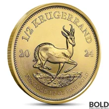 2024 1/2 oz South African Gold Krugerrand Coin (BU)