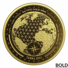 2021 1 oz Tokelau Terra Gold Coin (Prooflike)
