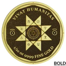 2022 1/10 oz Tokelau Vivat Humanitas Gold Coin (Prooflike)
