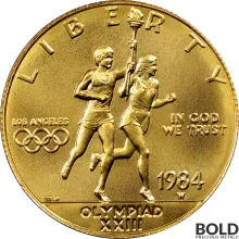 Gold American Bullion $10 Olympic Coin - 0.4838 oz