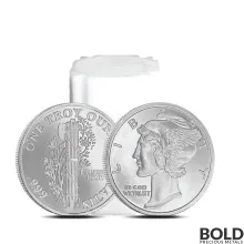 1 oz CNT Minting Mercury Dime Design Silver Round (Tube of 20)