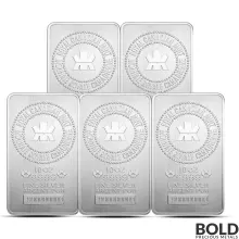 10 oz RCM Silver Bar (Lot of 5)