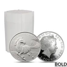 2014 Great Britain Lunar Year of the Horse Silver 20 Coin Tube (BU)
