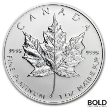 1 oz Canadian Platinum Maple Leaf Coin (Random Year)