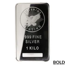 1 Kilo Sunshine Silver Bar