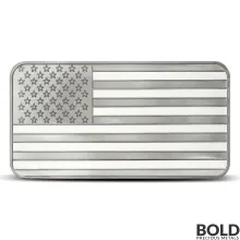 10 oz SilverTowne Flag Silver Bar