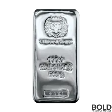 Silver 500 Gram Germania Mint Cast Bar