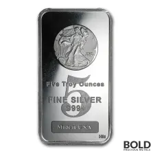 5 oz Walking Liberty Silver Bar