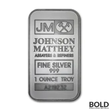 1 oz Johnson Matthey Silver Bar