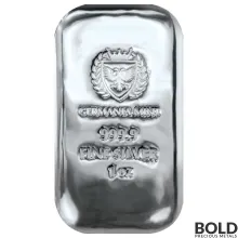 Silver 1 oz Germania Cast Bar