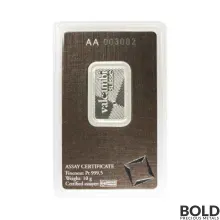 10 Gram Valcambi Platinum Bar
