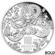 2024 1/2 oz Australian Silver Lunar Dragon Coin (Proof)