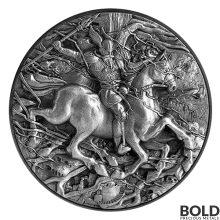 2022 Chad The Ascension of Sleipnir 2 oz Silver Antique HR Proof