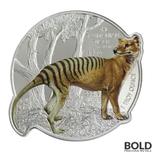 2021 1 oz Solomon Islands PAMP Tasmanian Tiger -Like Silver Coin (Proof)